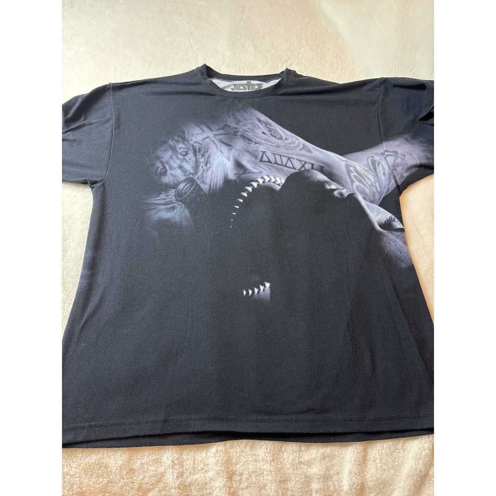 Justin Bieber Justice World Tour Graphic T-Shirt Black Large 2021 Merch Tee